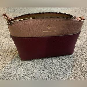 Nanette Lenore-Vegan Leather Crossbody with zipper closure in Plum-Like New